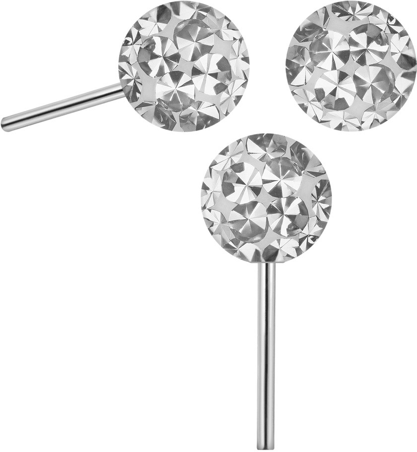 Titan-Piercing-Aufsatz Mit Push Pin – Kristallblume Für Ohr, Tragus, Conch & Helix, 3,5/4,5 Mm